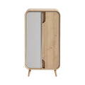 **Armoire de rangement en bois avec portes coulissantes et design moderne**